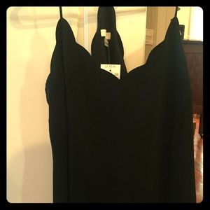 JCrew black scalloped cami